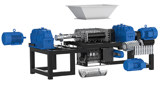 Shredder & Crusher 2 in 1 Machine Structural Diagram